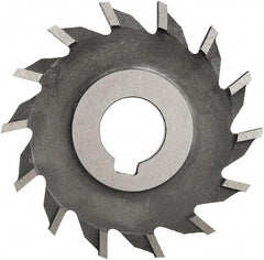 Made in USA - 4" Diam x 3/8" Width of Cut, 24 Teeth, High Speed Steel Side Milling Cutter - Straight Teeth, Uncoated - Exact Tool & Supply