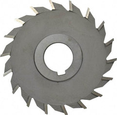 Value Collection - 16 Teeth, 4" Diam x 11/32" Width of Cut, High Speed Steel Side Milling Cutter - Straight Teeth, Uncoated - Exact Tool & Supply