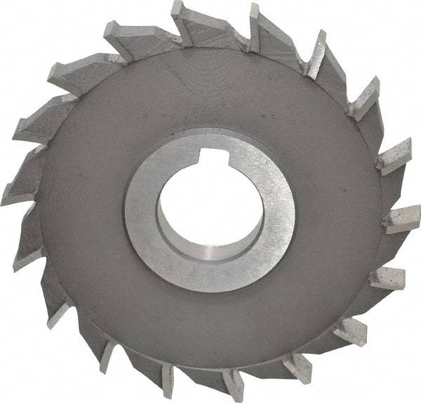 Value Collection - 16 Teeth, 4" Diam x 7/16" Width of Cut, High Speed Steel Side Milling Cutter - Straight Teeth, Uncoated - Exact Tool & Supply