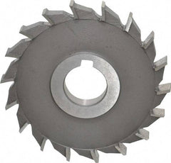 Value Collection - 16 Teeth, 4" Diam x 7/16" Width of Cut, High Speed Steel Side Milling Cutter - Straight Teeth, Uncoated - Exact Tool & Supply
