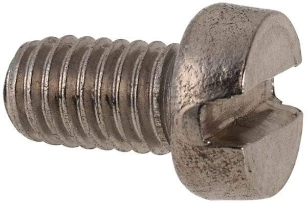 Value Collection - M6x1.00 Metric Coarse, 10mm Length Under Head Slotted Drive Machine Screw - Fillister Head, Grade 316 & A4 Stainless Steel, Uncoated, Without Washer - Exact Tool & Supply