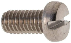 Value Collection - M6x1.00 Metric Coarse, 12mm Length Under Head Slotted Drive Machine Screw - Fillister Head, Grade 316 & A4 Stainless Steel, Uncoated, Without Washer - Exact Tool & Supply