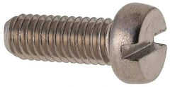 Value Collection - M6x1.00 Metric Coarse, 16mm Length Under Head Slotted Drive Machine Screw - Fillister Head, Grade 316 & A4 Stainless Steel, Uncoated, Without Washer - Exact Tool & Supply