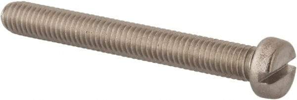 Value Collection - M6x1.00 Metric Coarse, 50mm Length Under Head Slotted Drive Machine Screw - Fillister Head, Grade 316 & A4 Stainless Steel, Uncoated, Without Washer - Exact Tool & Supply