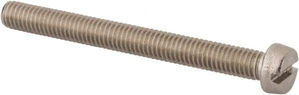 Value Collection - M6x1.00 Metric Coarse, 60mm Length Under Head Slotted Drive Machine Screw - Fillister Head, Grade 316 & A4 Stainless Steel, Uncoated, Without Washer - Exact Tool & Supply