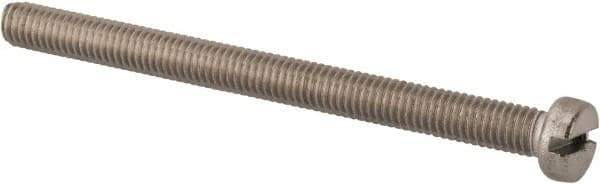 Value Collection - M6x1.00 Metric Coarse, 75mm Length Under Head Slotted Drive Machine Screw - Fillister Head, Grade 316 & A4 Stainless Steel, Uncoated, Without Washer - Exact Tool & Supply