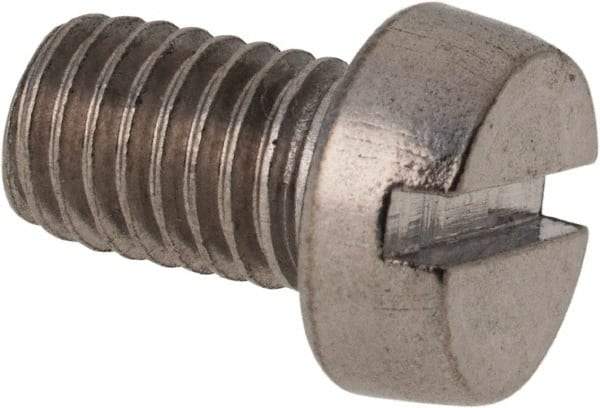 Value Collection - M8x1.25 Metric Coarse, 12mm Length Under Head Slotted Drive Machine Screw - Fillister Head, Grade 316 & A4 Stainless Steel, Uncoated, Without Washer - Exact Tool & Supply