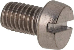 Value Collection - M8x1.25 Metric Coarse, 12mm Length Under Head Slotted Drive Machine Screw - Fillister Head, Grade 316 & A4 Stainless Steel, Uncoated, Without Washer - Exact Tool & Supply
