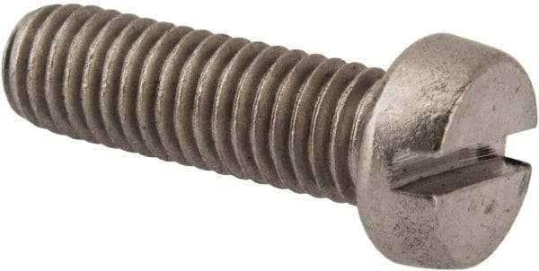 Value Collection - M8x1.25 Metric Coarse, 25mm Length Under Head Slotted Drive Machine Screw - Fillister Head, Grade 316 & A4 Stainless Steel, Uncoated, Without Washer - Exact Tool & Supply
