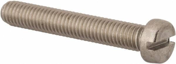 Value Collection - M8x1.25 Metric Coarse, 50mm Length Under Head Slotted Drive Machine Screw - Fillister Head, Grade 316 & A4 Stainless Steel, Uncoated, Without Washer - Exact Tool & Supply