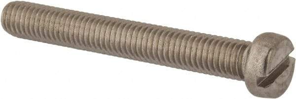 Value Collection - M8x1.25 Metric Coarse, 60mm Length Under Head Slotted Drive Machine Screw - Fillister Head, Grade 316 & A4 Stainless Steel, Uncoated, Without Washer - Exact Tool & Supply