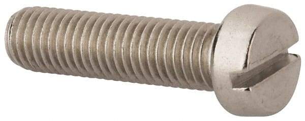 Value Collection - M10x1.50 Metric Coarse, 40mm Length Under Head Slotted Drive Machine Screw - Fillister Head, Grade 316 & A4 Stainless Steel, Uncoated, Without Washer - Exact Tool & Supply
