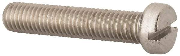 Value Collection - M10x1.50 Metric Coarse, 50mm Length Under Head Slotted Drive Machine Screw - Fillister Head, Grade 316 & A4 Stainless Steel, Uncoated, Without Washer - Exact Tool & Supply
