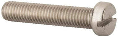 Value Collection - M10x1.50 Metric Coarse, 50mm Length Under Head Slotted Drive Machine Screw - Fillister Head, Grade 316 & A4 Stainless Steel, Uncoated, Without Washer - Exact Tool & Supply