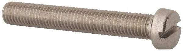 Value Collection - M10x1.50, 70mm Length Under Head Slotted Drive Machine Screw - Fillister Head, Grade 316 & A4 Stainless Steel, Uncoated, Without Washer - Exact Tool & Supply