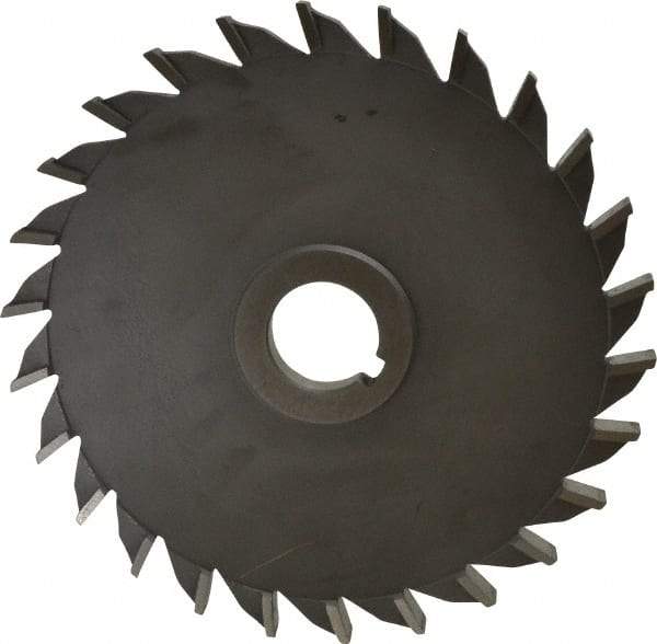 Value Collection - 20 Teeth, 6" Diam x 3/8" Width of Cut, High Speed Steel Side Milling Cutter - Straight Teeth, Uncoated - Exact Tool & Supply