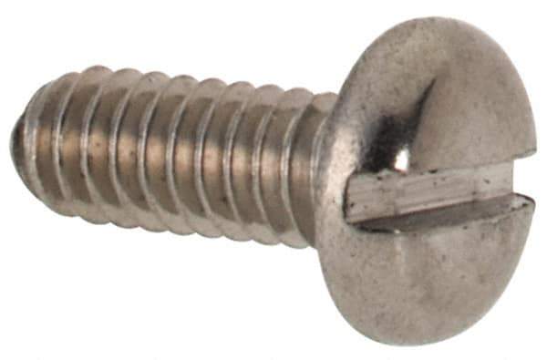 Value Collection - M2x0.40 Metric Coarse, 5mm Length Under Head Slotted Drive Machine Screw - Pan Head, Grade 316 & A4 Stainless Steel, Uncoated, Without Washer - Exact Tool & Supply