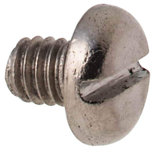 Value Collection - M2.5x0.45 Metric Coarse, 4mm Length Under Head Slotted Drive Machine Screw - Pan Head, Grade 316 & A4 Stainless Steel, Uncoated, Without Washer - Exact Tool & Supply
