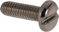 Value Collection - M2.5x0.45 Metric Coarse, 8mm Length Under Head Slotted Drive Machine Screw - Pan Head, Grade 316 & A4 Stainless Steel, Uncoated, Without Washer - Exact Tool & Supply