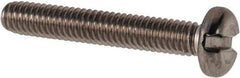 Value Collection - M2.5x0.45 Metric Coarse, 16mm Length Under Head Slotted Drive Machine Screw - Pan Head, Grade 316 & A4 Stainless Steel, Uncoated, Without Washer - Exact Tool & Supply
