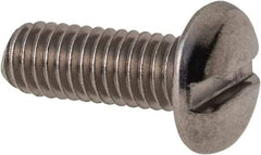 Value Collection - M3x0.50 Metric Coarse, 8mm Length Under Head Slotted Drive Machine Screw - Pan Head, Grade 316 & A4 Stainless Steel, Uncoated, Without Washer - Exact Tool & Supply