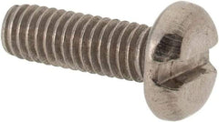 Value Collection - M4x0.70 Metric Coarse, 12mm Length Under Head Slotted Drive Machine Screw - Pan Head, Grade 316 & A4 Stainless Steel, Uncoated, Without Washer - Exact Tool & Supply