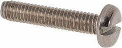 Value Collection - M4x0.70 Metric Coarse, 20mm Length Under Head Slotted Drive Machine Screw - Pan Head, Grade 316 & A4 Stainless Steel, Uncoated, Without Washer - Exact Tool & Supply