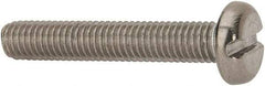 Value Collection - M5x0.80 Metric Coarse, 30mm Length Under Head Slotted Drive Machine Screw - Pan Head, Grade 316 & A4 Stainless Steel, Uncoated, Without Washer - Exact Tool & Supply