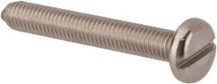 Value Collection - M5x0.80 Metric Coarse, 35mm Length Under Head Slotted Drive Machine Screw - Pan Head, Grade 316 & A4 Stainless Steel, Uncoated, Without Washer - Exact Tool & Supply