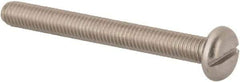 Value Collection - M5x0.80 Metric Coarse, 45mm Length Under Head Slotted Drive Machine Screw - Pan Head, Grade 316 & A4 Stainless Steel, Uncoated, Without Washer - Exact Tool & Supply