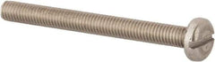 Value Collection - M5x0.80 Metric Coarse, 50mm Length Under Head Slotted Drive Machine Screw - Pan Head, Grade 316 & A4 Stainless Steel, Uncoated, Without Washer - Exact Tool & Supply