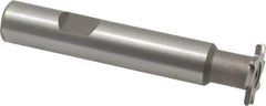 Whitney Tool Co. - 1/32" Radius, 1/16" Circle Diam, 3/4" Cutter Diam, Shank Connection, Convex Radius Cutter - 1/2" Shank Diam, 3" OAL, High Speed Steel, Uncoated, Profile Ground, 8 Teeth, Weldon Flat - Exact Tool & Supply