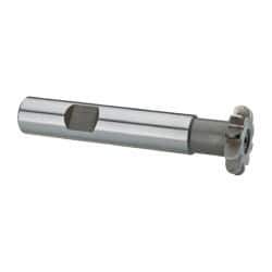 Whitney Tool Co. - 3/32" Radius, 3/16" Circle Diam, 7/8" Cutter Diam, Shank Connection, Convex Radius Cutter - 1/2" Shank Diam, 3" OAL, High Speed Steel, Uncoated, Profile Ground, 10 Teeth, Weldon Flat - Exact Tool & Supply