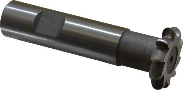 Whitney Tool Co. - 1/8" Radius, 1/4" Circle Diam, 1-1/4" Cutter Diam, Shank Connection, Convex Radius Cutter - 3/4" Shank Diam, 3-1/2" OAL, High Speed Steel, Uncoated, Profile Ground, 10 Teeth, Weldon Flat - Exact Tool & Supply