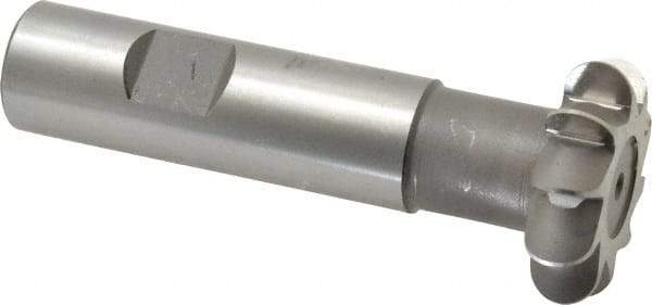 Whitney Tool Co. - 3/16" Radius, 3/8" Circle Diam, 1-3/8" Cutter Diam, Shank Connection, Convex Radius Cutter - 3/4" Shank Diam, 3-1/2" OAL, High Speed Steel, Uncoated, Profile Ground, 10 Teeth, Weldon Flat - Exact Tool & Supply
