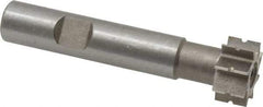 Whitney Tool Co. - 1/32" Radius, 1/16" Circle Diam, 3/4" Cutter Diam, 3/8" Cutting Width, Shank Connection, Concave Radius Cutter - 1/2" Shank Diam, 3" OAL, High Speed Steel, Uncoated, Profile Ground, 8 Teeth, Weldon Flat - Exact Tool & Supply