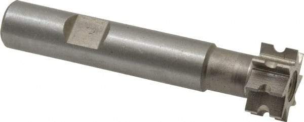 Whitney Tool Co. - 1/16" Radius, 1/8" Circle Diam, 3/4" Cutter Diam, 3/8" Cutting Width, Shank Connection, Concave Radius Cutter - 1/2" Shank Diam, 3" OAL, High Speed Steel, Uncoated, Profile Ground, 8 Teeth, Weldon Flat - Exact Tool & Supply