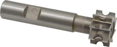 Whitney Tool Co. - 3/32" Radius, 3/16" Circle Diam, 7/8" Cutter Diam, 1/2" Cutting Width, Shank Connection, Concave Radius Cutter - 1/2" Shank Diam, 3" OAL, High Speed Steel, Uncoated, Profile Ground, 8 Teeth, Weldon Flat - Exact Tool & Supply