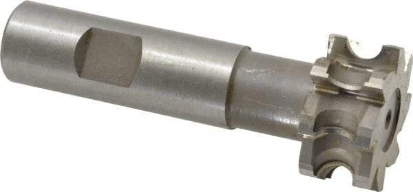 Whitney Tool Co. - 5/32" Radius, 5/16" Circle Diam, 1-5/16" Cutter Diam, 5/8" Cutting Width, Shank Connection, Concave Radius Cutter - 3/4" Shank Diam, 3-1/2" OAL, High Speed Steel, Uncoated, Profile Ground, 8 Teeth, Weldon Flat - Exact Tool & Supply