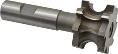 Whitney Tool Co. - 5/16" Radius, 5/8" Circle Diam, 1-3/4" Cutter Diam, 1-1/8" Cutting Width, Shank Connection, Concave Radius Cutter - 3/4" Shank Diam, 4" OAL, High Speed Steel, Uncoated, Profile Ground, 8 Teeth, Weldon Flat - Exact Tool & Supply