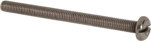 Value Collection - M5x0.80 Metric Coarse, 65mm Length Under Head Slotted Drive Machine Screw - Pan Head, Grade 316 & A4 Stainless Steel, Uncoated, Without Washer - Exact Tool & Supply