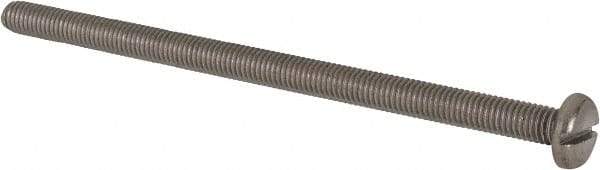Value Collection - M5x0.80 Metric Coarse, 90mm Length Under Head Slotted Drive Machine Screw - Pan Head, Grade 316 & A4 Stainless Steel, Uncoated, Without Washer - Exact Tool & Supply