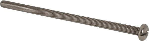 Value Collection - M5x0.80 Metric Coarse, 100mm Length Under Head Slotted Drive Machine Screw - Pan Head, Grade 316 & A4 Stainless Steel, Uncoated, Without Washer - Exact Tool & Supply