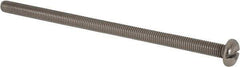 Value Collection - M5x0.80 Metric Coarse, 100mm Length Under Head Slotted Drive Machine Screw - Pan Head, Grade 316 & A4 Stainless Steel, Uncoated, Without Washer - Exact Tool & Supply