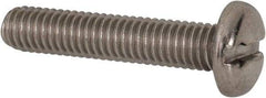 Value Collection - M6x1.00 Metric Coarse, 30mm Length Under Head Slotted Drive Machine Screw - Pan Head, Grade 316 & A4 Stainless Steel, Uncoated, Without Washer - Exact Tool & Supply
