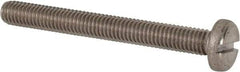Value Collection - M6x1.00 Metric Coarse, 55mm Length Under Head Slotted Drive Machine Screw - Pan Head, Grade 316 & A4 Stainless Steel, Uncoated, Without Washer - Exact Tool & Supply