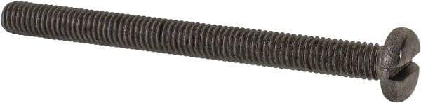 Value Collection - M6x1.00 Metric Coarse, 70mm Length Under Head Slotted Drive Machine Screw - Pan Head, Grade 316 & A4 Stainless Steel, Uncoated, Without Washer - Exact Tool & Supply