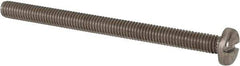 Value Collection - M6x1.00, 80mm Length Under Head Slotted Drive Machine Screw - Pan Head, Grade 316 & A4 Stainless Steel, Uncoated, Without Washer - Exact Tool & Supply