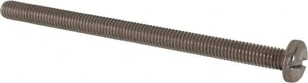 Value Collection - M6x1.00 Metric Coarse, 90mm Length Under Head Slotted Drive Machine Screw - Pan Head, Grade 316 & A4 Stainless Steel, Uncoated, Without Washer - Exact Tool & Supply