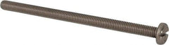 Value Collection - M6x1.00 Metric Coarse, 100mm Length Under Head Slotted Drive Machine Screw - Pan Head, Grade 316 & A4 Stainless Steel, Uncoated, Without Washer - Exact Tool & Supply